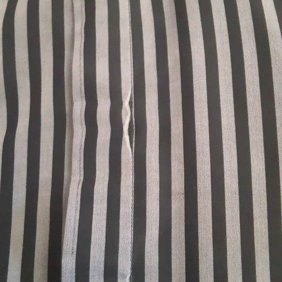 Vintage Cote De France Silk  Shirt Black Stripes Long Sleeve  M - Picture 11 of 15